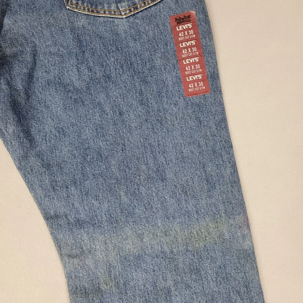 Levi's 517 Boot Cut Jeans Mens 42x30 Blue 100% Cotton Denim Y2K 2006 Vintage NEW